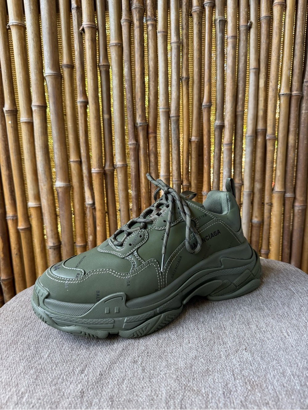 BALENCIAGA triple S all over logo men’s sneakers